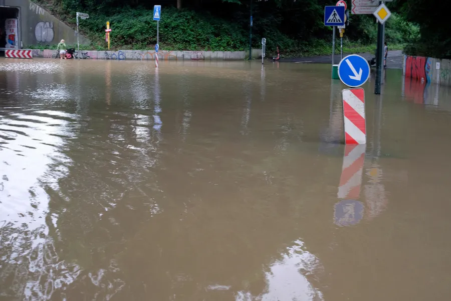 A flooded street in Düsseldorf, Germany, July 15, 2021. Credit: Lensw0rld/Shutterstock.?w=200&h=150